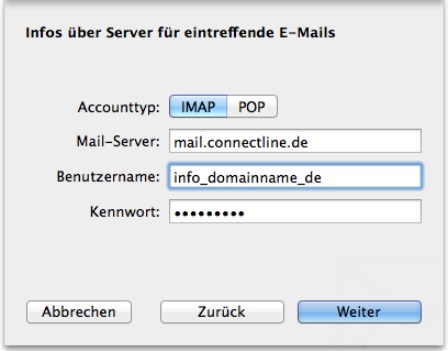 Apple Mail einrichten 3