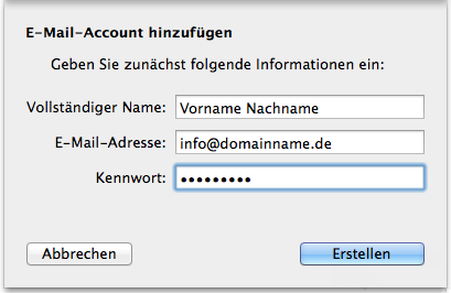 Apple Mail einrichten 2